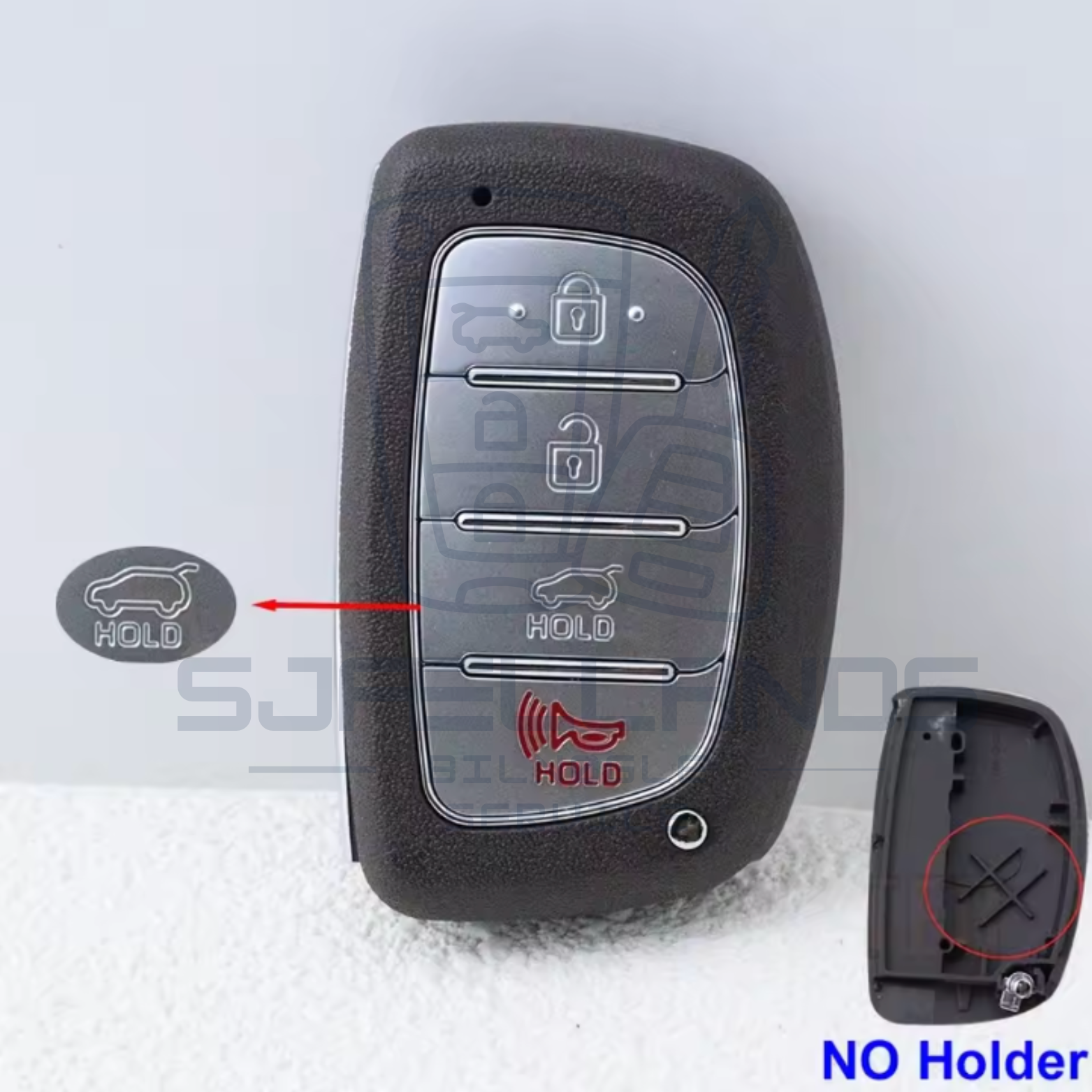 Hyundai & Kia Smart Key Nøglehus – 3 eller 4 knapper (Keyless Go)