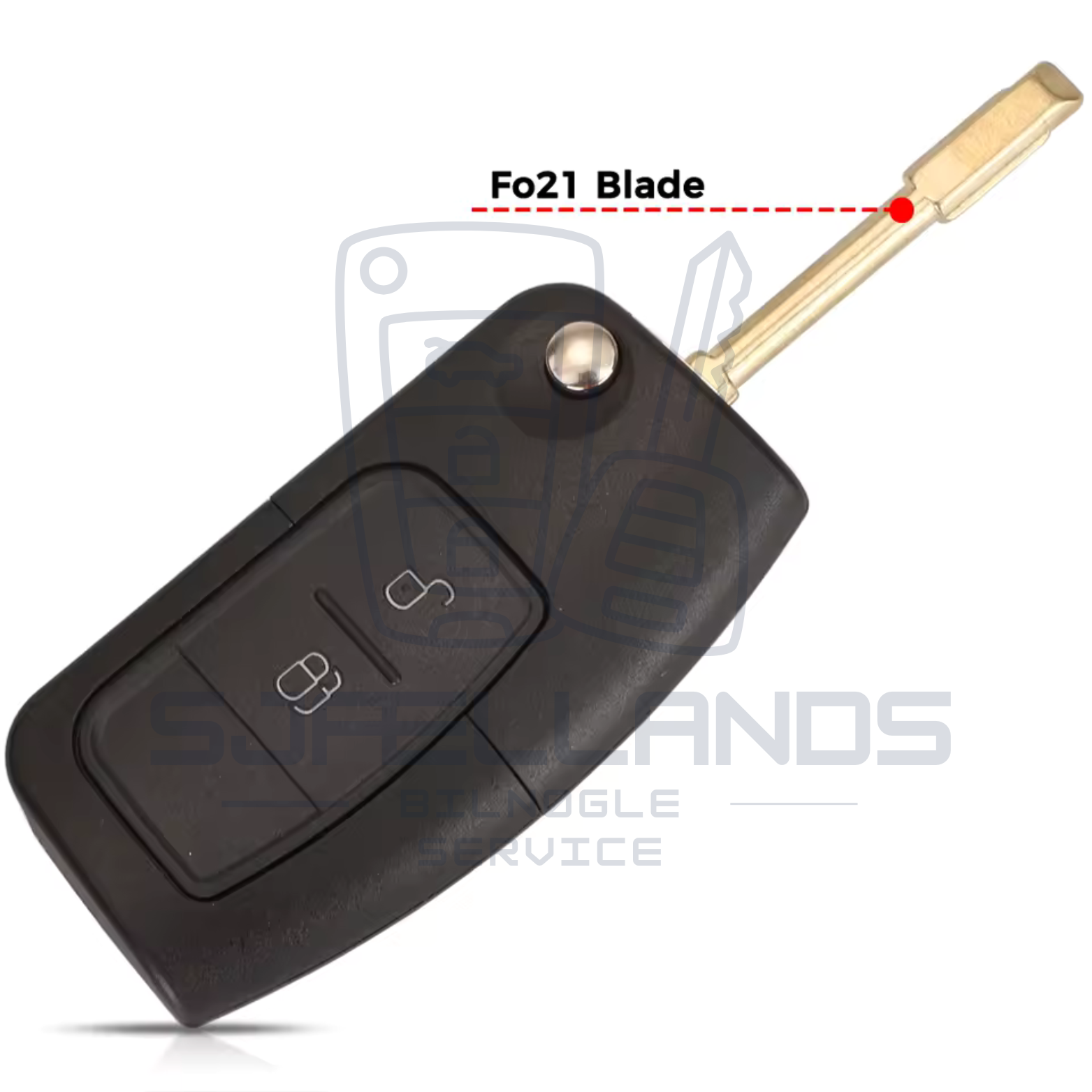 Ford nøglehus – 2 eller 3 knapper (HU101 eller FO21)