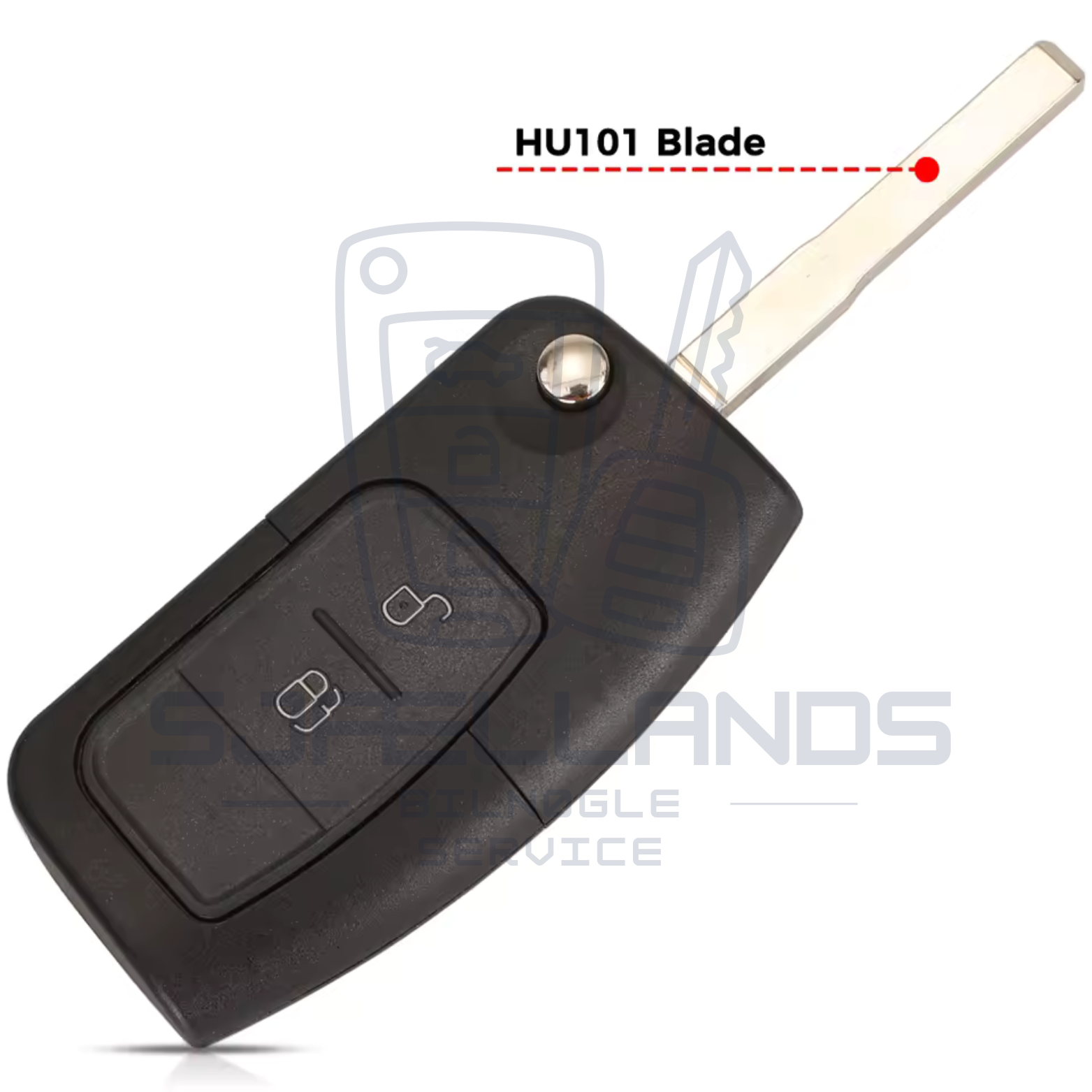Ford nøglehus – 2 eller 3 knapper (HU101 eller FO21)