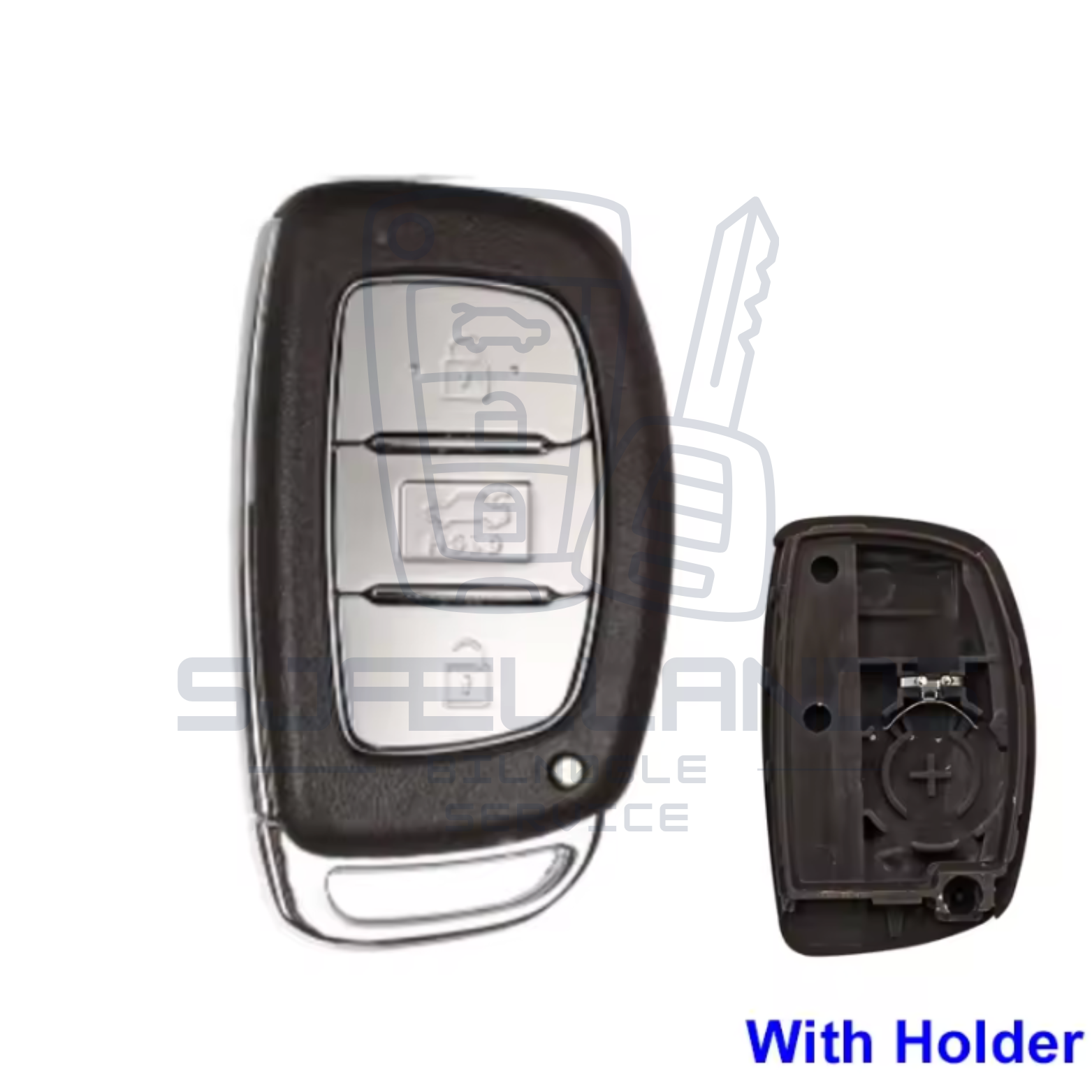 Hyundai & Kia Smart Key Nøglehus – 3 eller 4 knapper (Keyless Go)