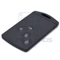 Renault Smart Key Card – 4 knapper (Erstatnings-nøglehus med lille nødblad)