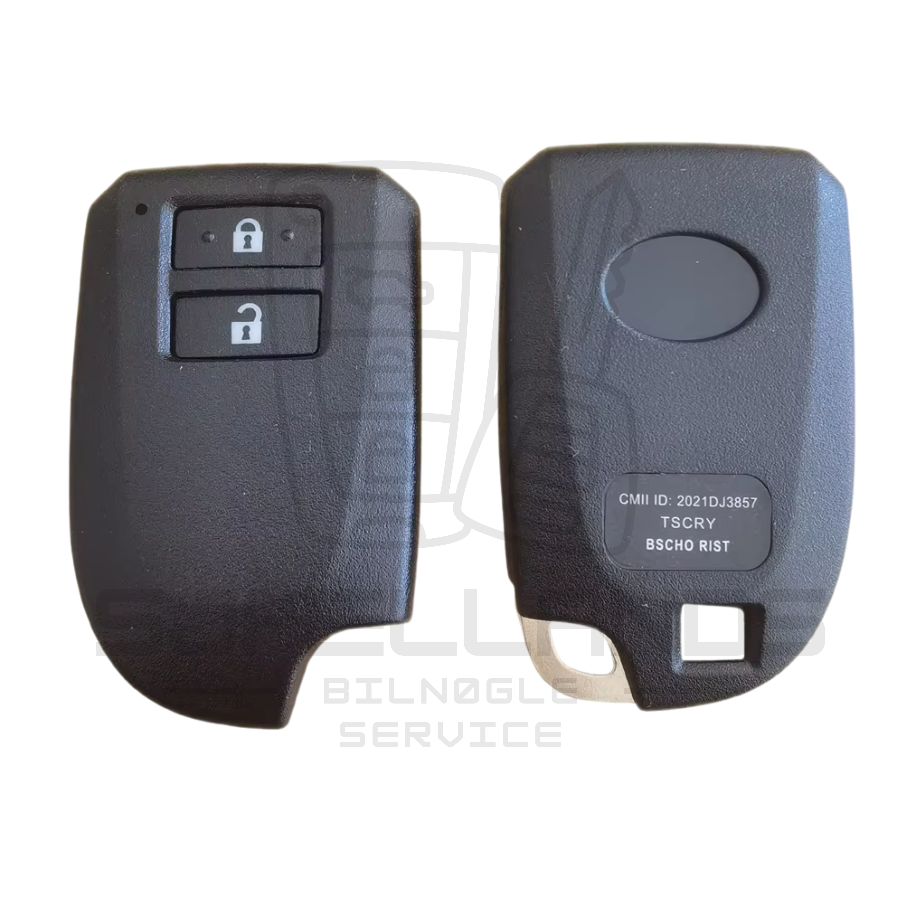 Toyota Aygo Nøglehus – 2 Knapper med TOY48 Nøgleblad