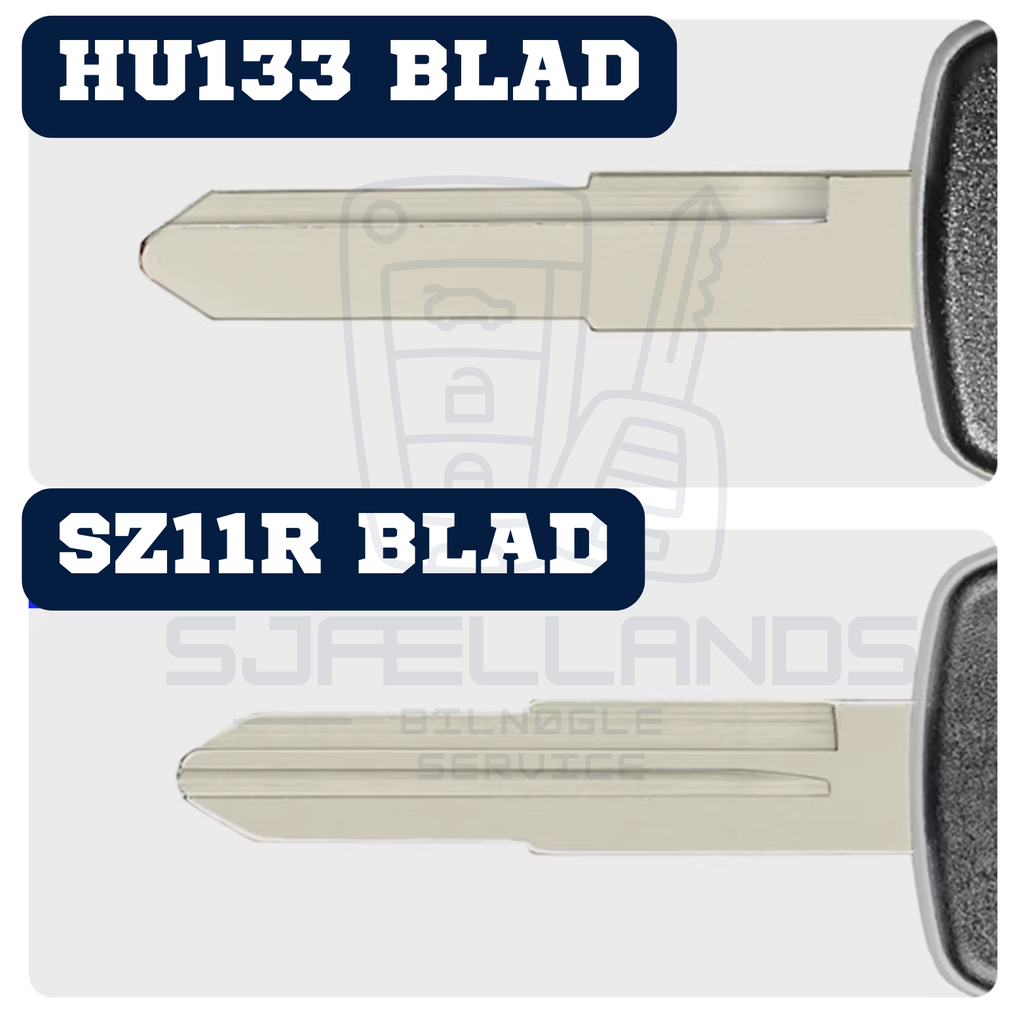 Suzuki opgraderings-nøglehus / nøgleskal – 2 knapper (Ombygning)