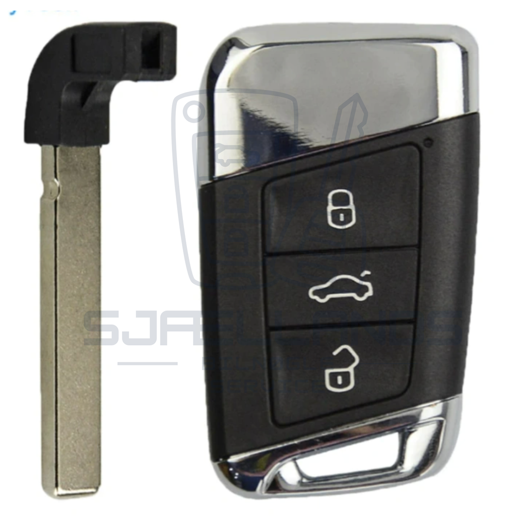 Volkswagen / SKODA / SEAT / VAG Nøglehus / Nøgleskal – 3 knapper (HU162 nøgleblad)