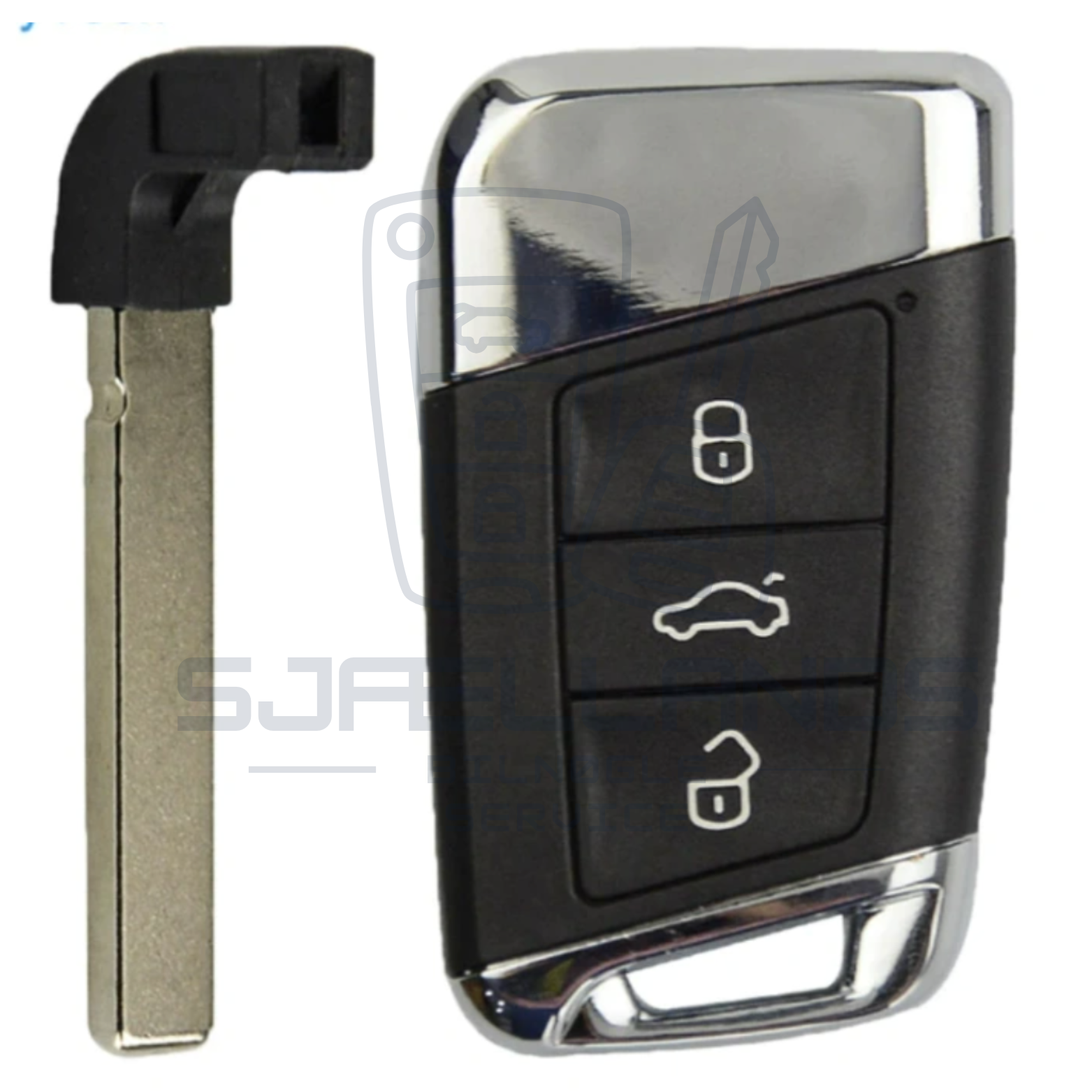 Volkswagen / SKODA / SEAT / VAG Nøglehus / Nøgleskal – 3 knapper (HU162 nøgleblad)