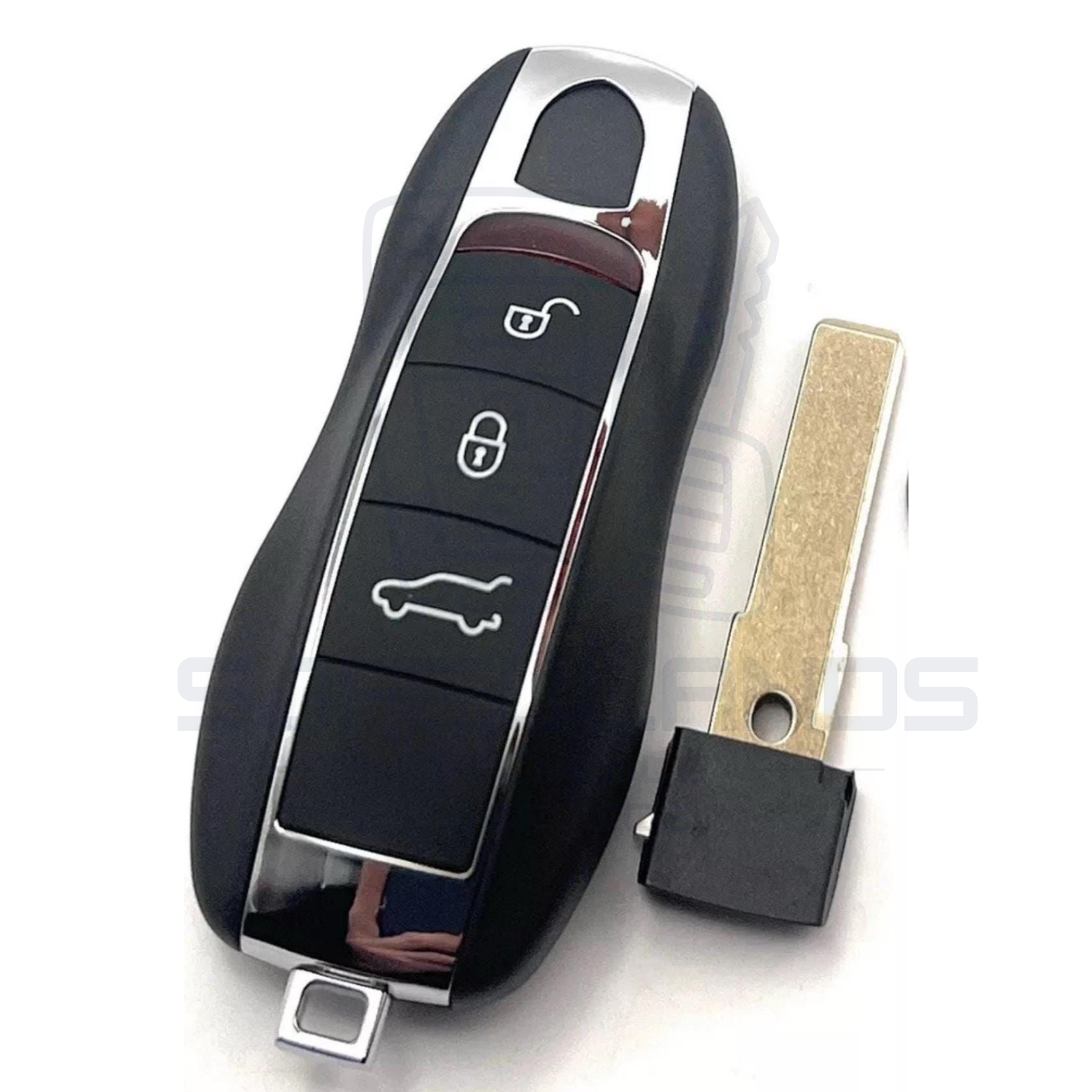 Porsche Nøglehus / Nøgleskal – 3 eller 4 knapper (med nød-nøgleblad)