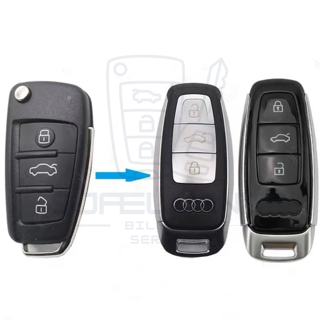 Audi modificerings-nøglehus / nøgleskal – 3 knapper