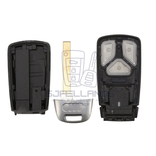 Audi nøglehus / nøgleskal – 3 knapper (RS-design bagcover, HU162T)