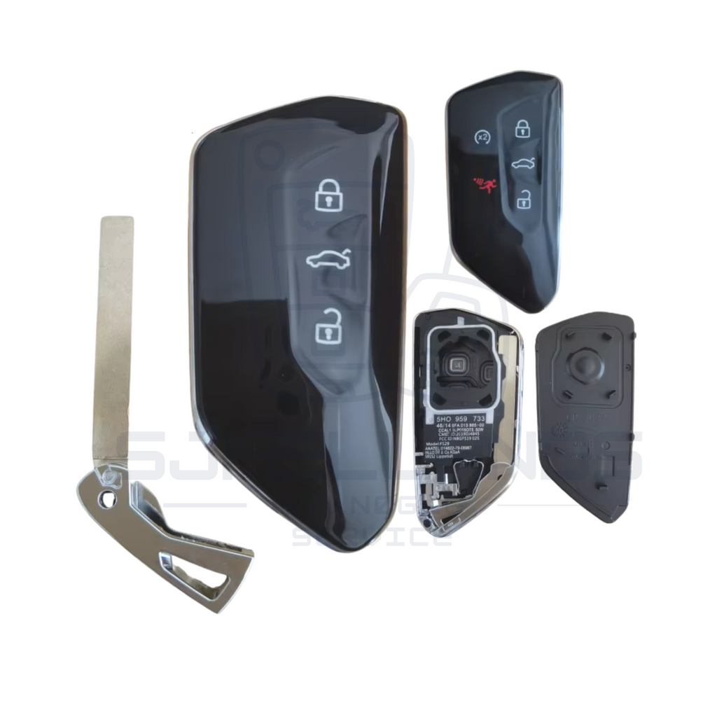 Volkswagen / SKODA / SEAT / VAG - Smart Key Nøglehus / Nøgleskal – 3 eller 5 knapper (Golf 8 & ID-serien)