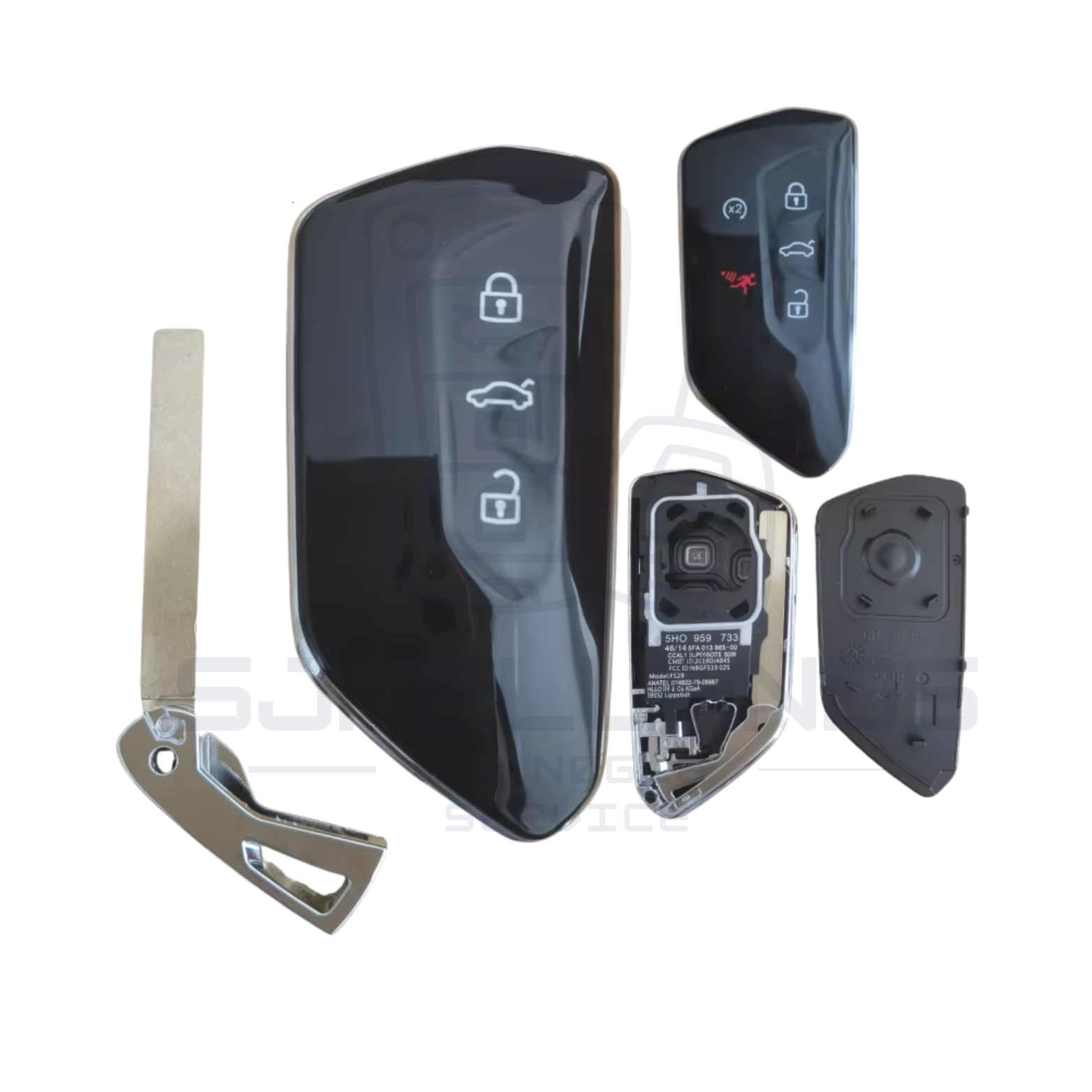 Volkswagen / SKODA / SEAT / VAG - Smart Key Nøglehus / Nøgleskal – 3 eller 5 knapper (Golf 8 & ID-serien)