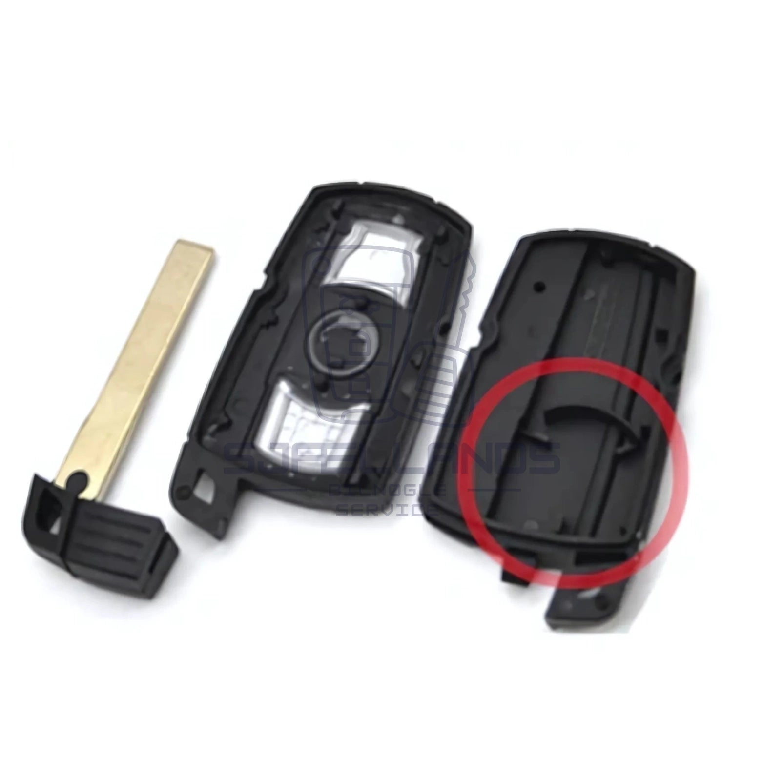 BMW Nøglehus - 3 knapper (U. Batteriholder)