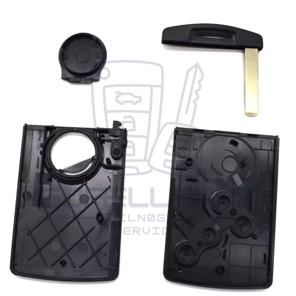 Renault Smart Key Card – 4 knapper (Erstatnings-nøglehus med lille nødblad)