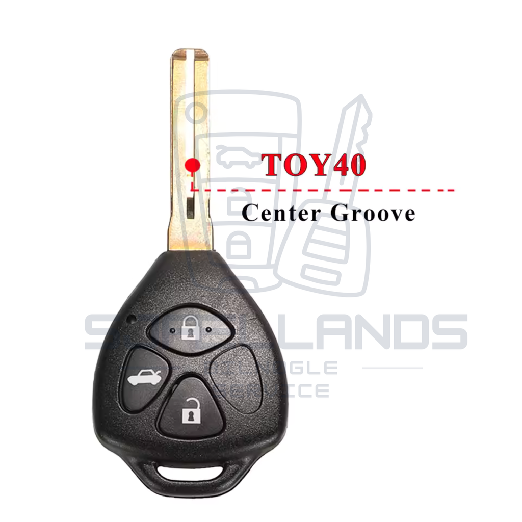 Toyota Nøglehus / Nøgleskal – 2, 3 eller 4 knapper (DENSO 12BBY-08)