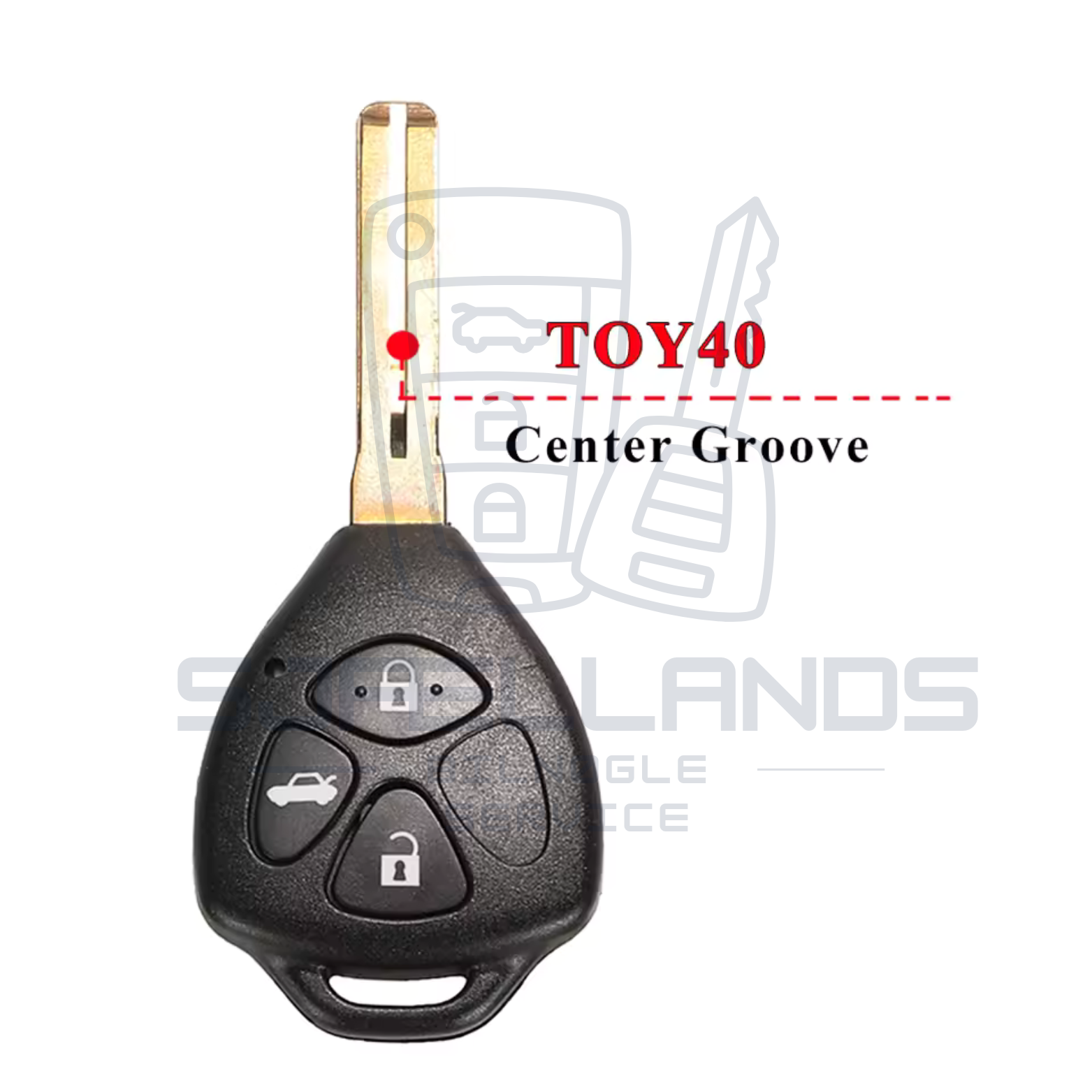 Toyota Nøglehus / Nøgleskal – 2, 3 eller 4 knapper (DENSO 12BBY-08)