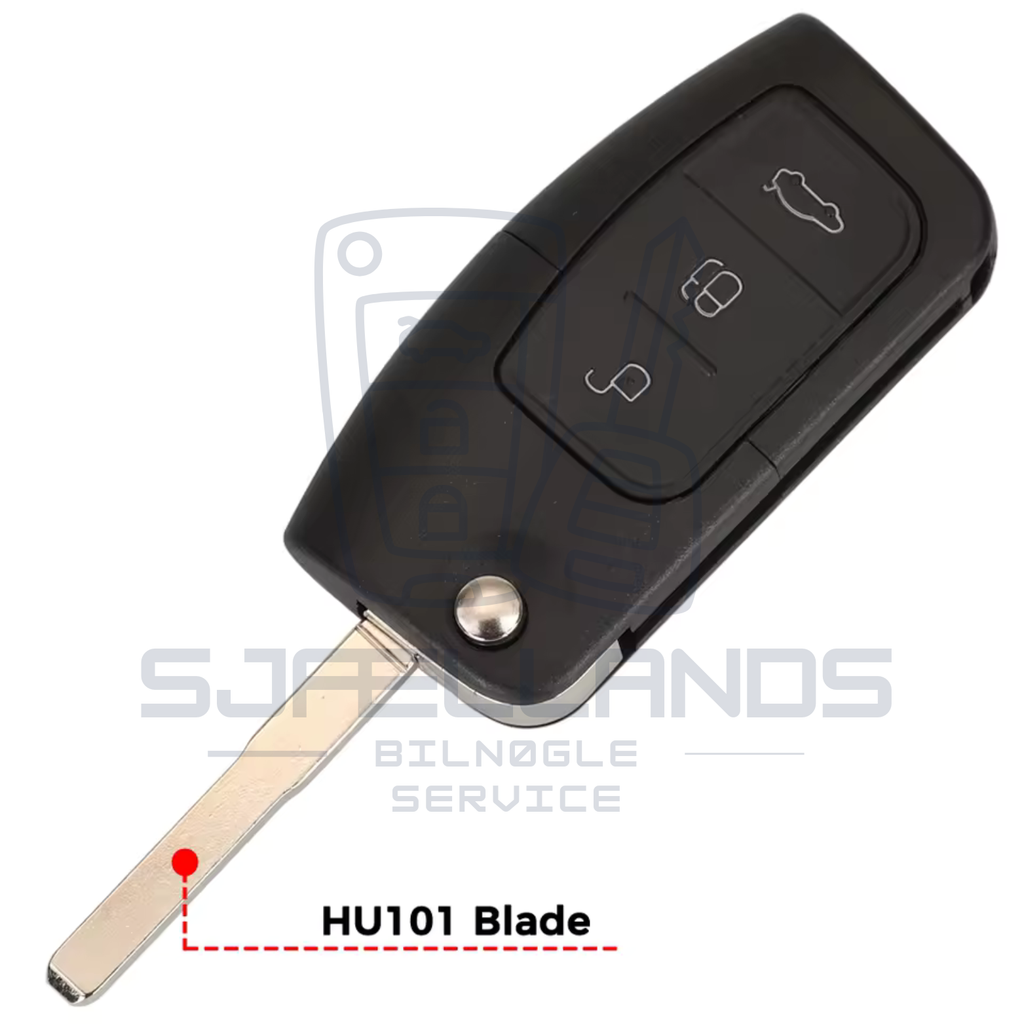 Ford nøglehus – 2 eller 3 knapper (HU101 eller FO21)