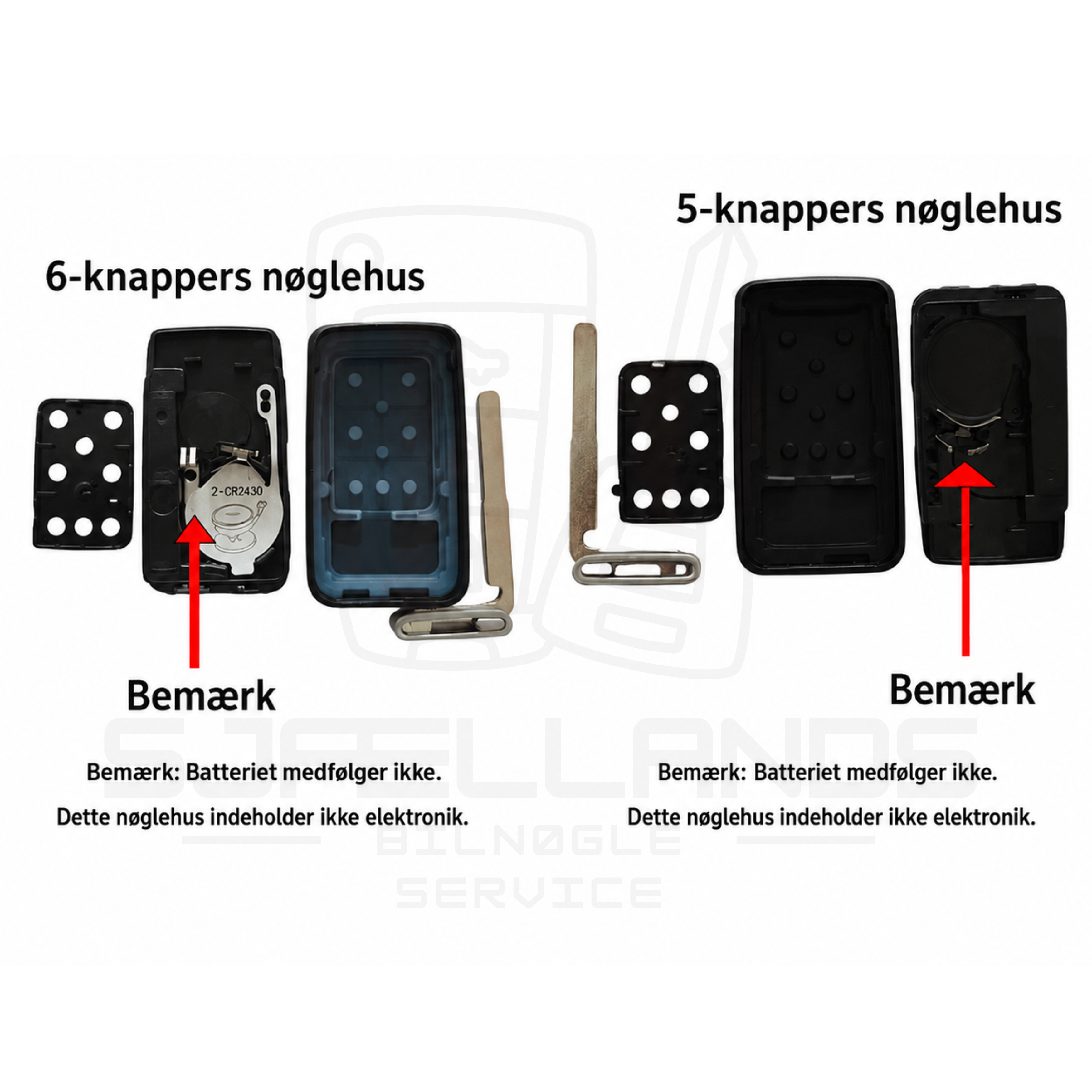 Volvo Nøglehus – 5 eller 6 Knapper