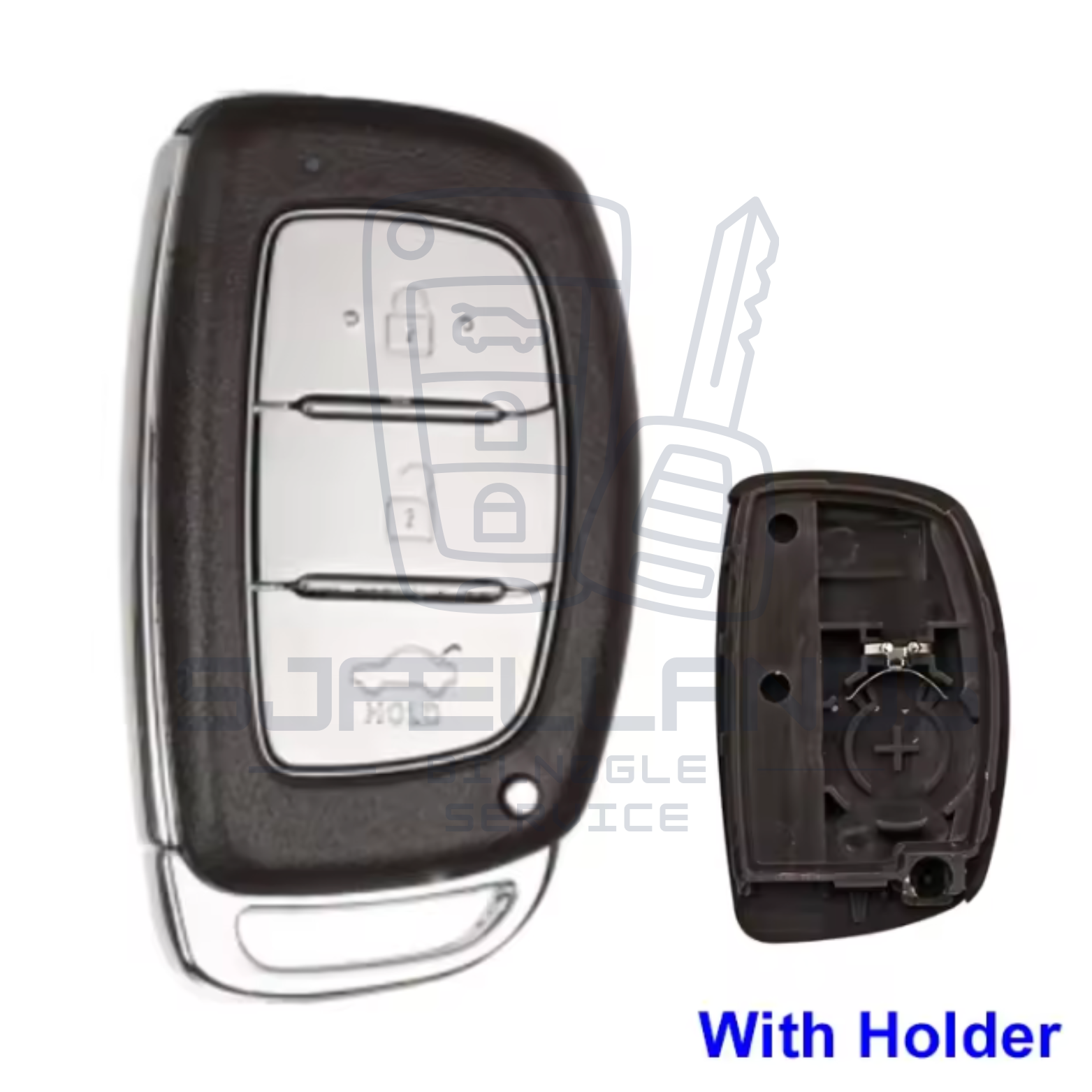 Hyundai & Kia Smart Key Nøglehus – 3 eller 4 knapper (Keyless Go)