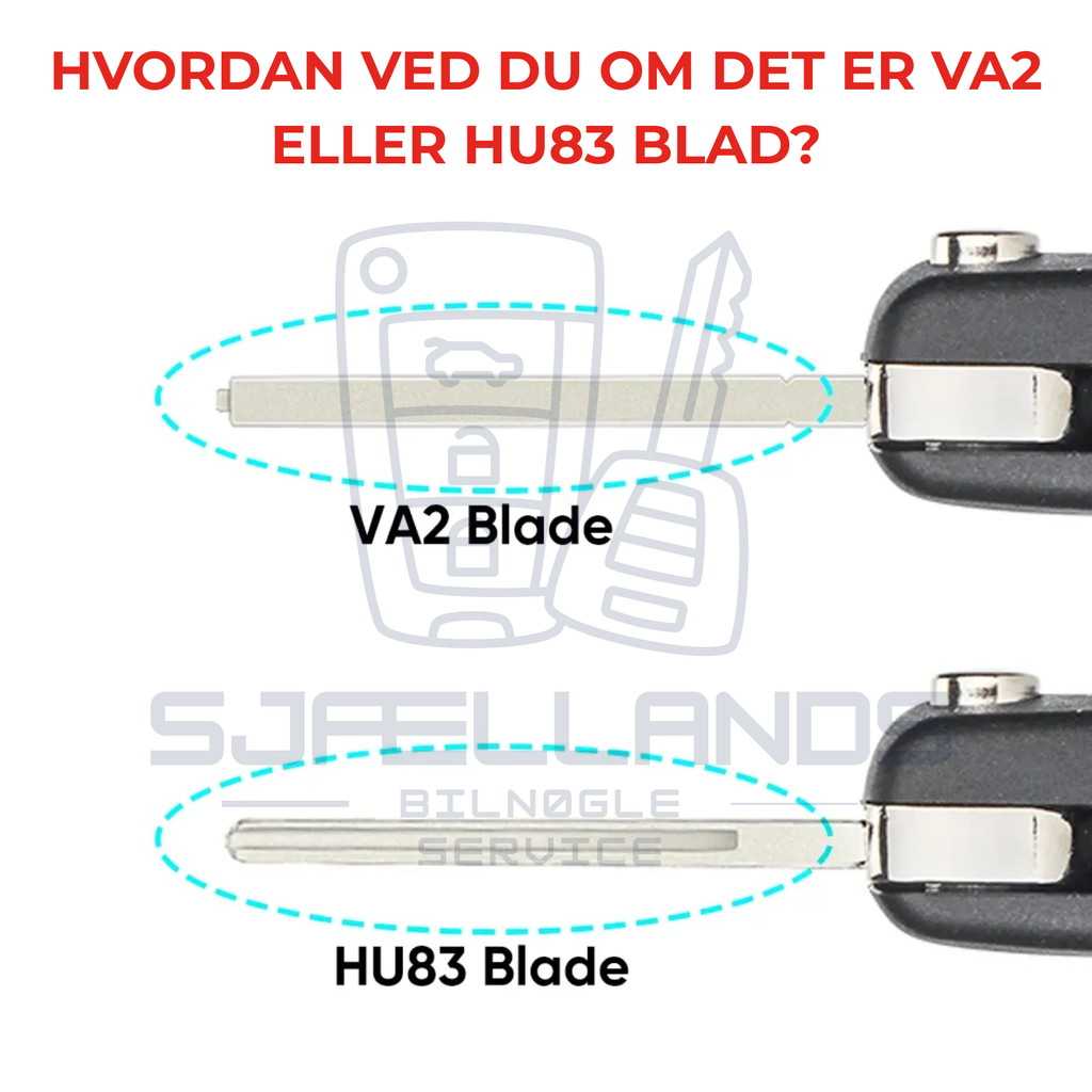 Citroën · Peugeot · DS (HU83 eller VA2 nøgleblad) Flip-nøglehus – 3 knapper
