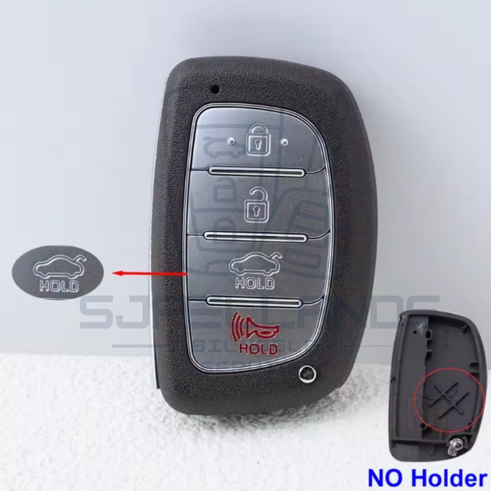 Hyundai & Kia Smart Key Nøglehus – 3 eller 4 knapper (Keyless Go)
