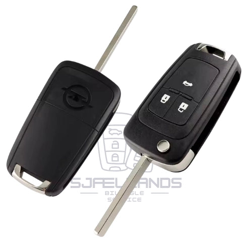Nøglehus til Opel – 3 Knapper (Uden elektronik)