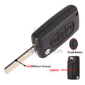 Peugeot/Citroen nøglehus (3 Knapper) - VA2 Uden Rille (Ce0523 uden Batteriholder)