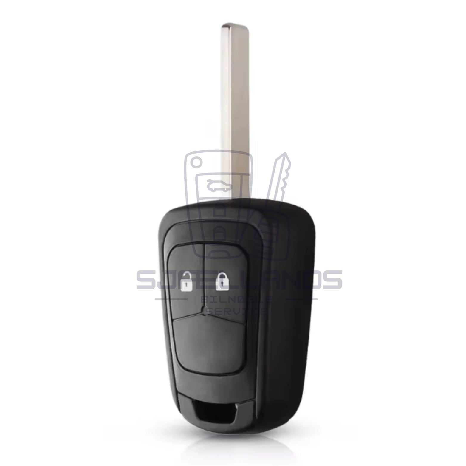 Nøglehus til Chevrolet og Opel - 2 knapper